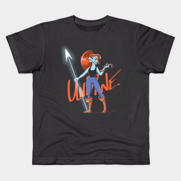 Undyne's Grafitti Kids T-Shirt by ShaShaRabi